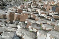 Pormenor das formações rochosas da calçada dos Gigantes