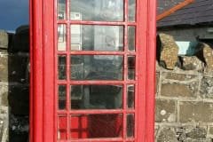 Telefone á moda antiga tipico do Reino Unido