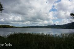 Á volta do Middle Lake - já a meio do lago com cerca de 7 Km andados