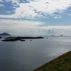 Vista das illhas Skellig a partir da ilha Valentia.